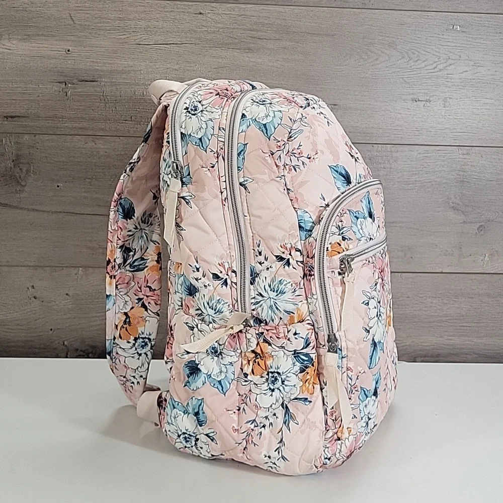 Vera Bradley Quilted Pink Floral Nylon Women's Backpack